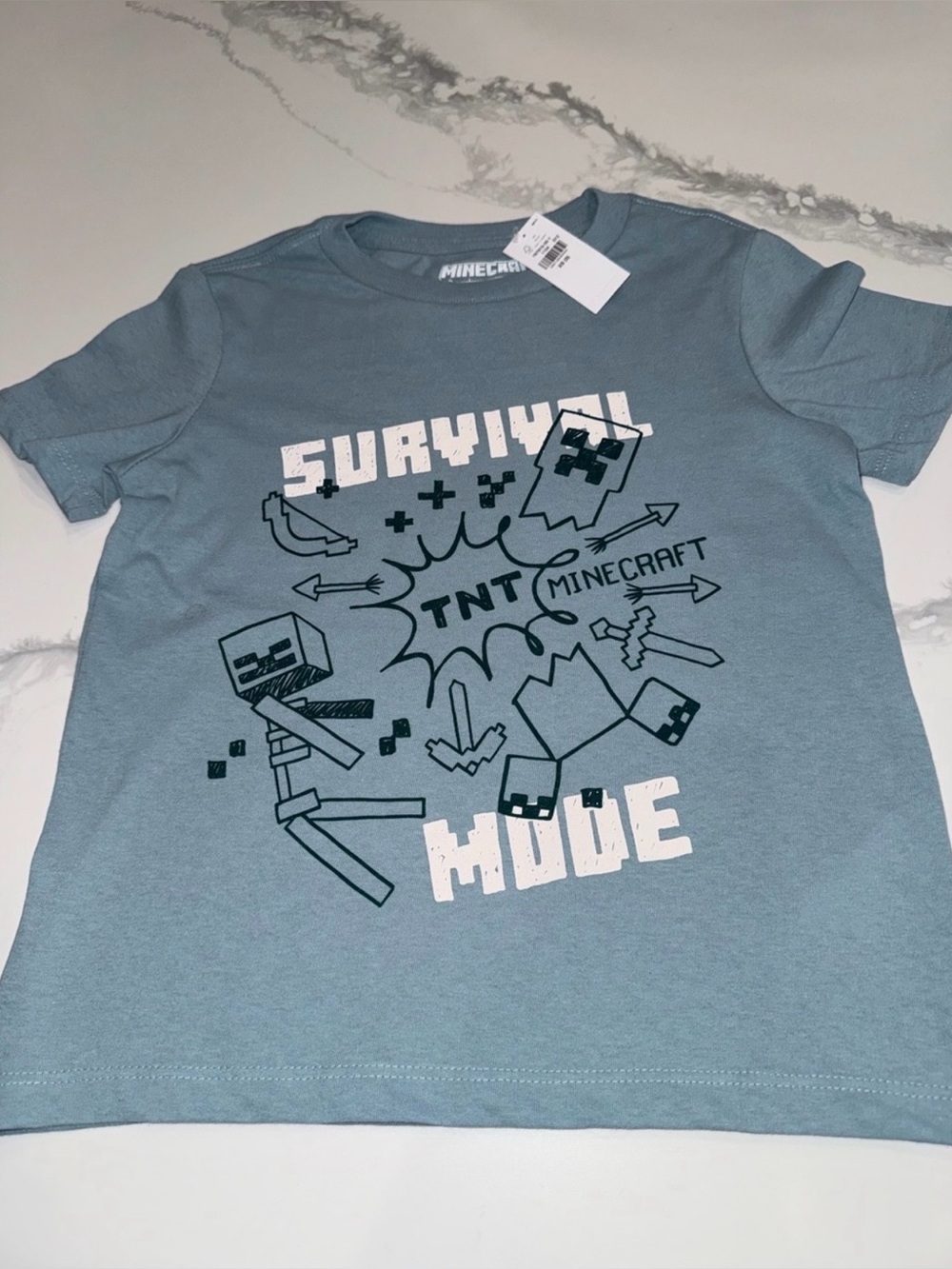 Minecraft Kids Graphic T-Shirt Tee Size 5 NWT